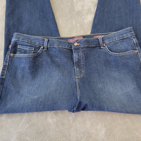 Gloria Vanderbilt Amanda 22W Dark Wash Jeans Straight Leg Stretch Denim SL90E - Picture 3 of 10